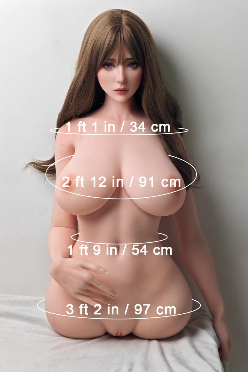 Elsababe - Nanci 150cm/4ft 11 Medium Breast Movable Jaw Silicone Sex Doll