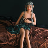 SY Doll - Margorie 5ft1/155cm Ultra Flat Chest Elf Sex Doll With Gray Hair (Customized)